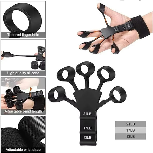 Finger Gripper Hand Exerciser – 3 Resistance Levels | Finger Strengthener & Hand Grip Trainer